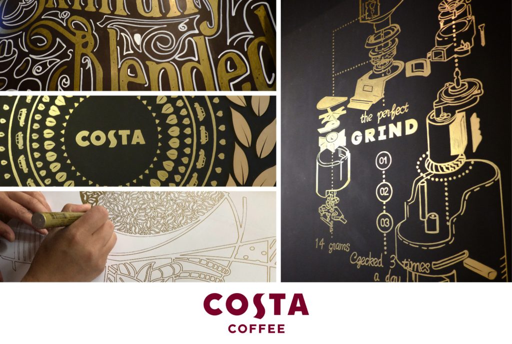 COSTA　店内壁画