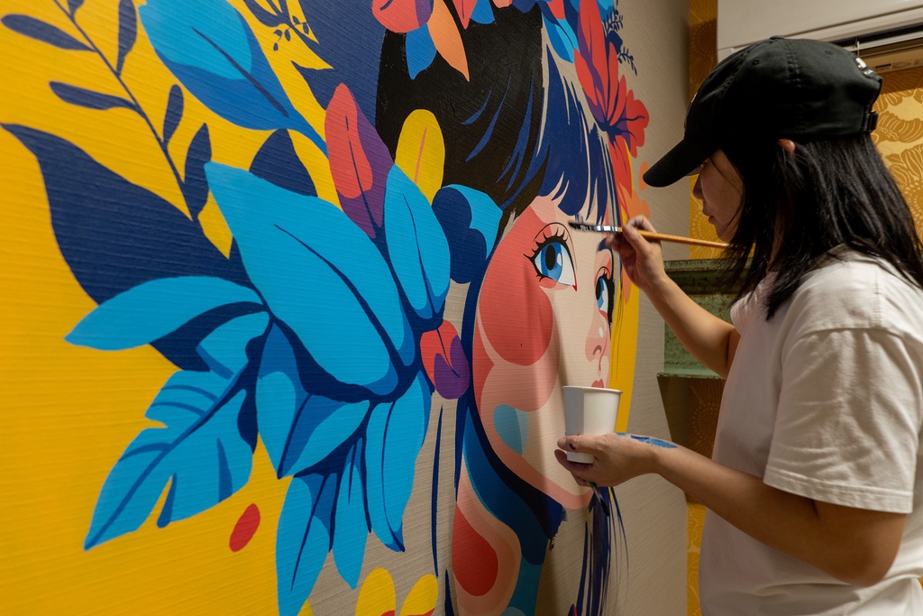 川口にあるオフィス壁画制作