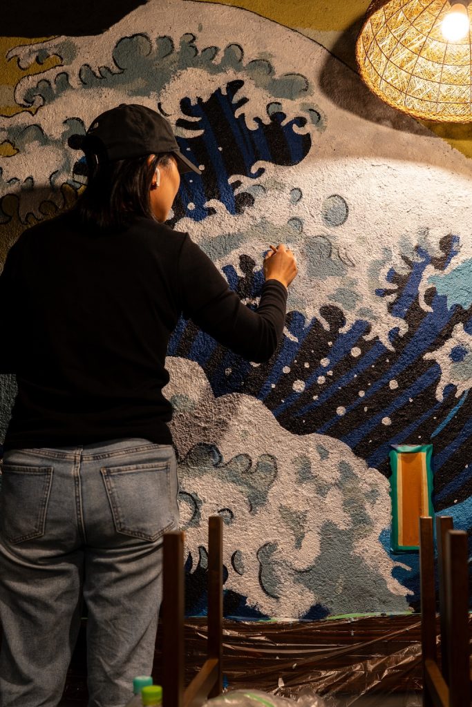 池袋 居酒屋「海の司」店内壁画制作