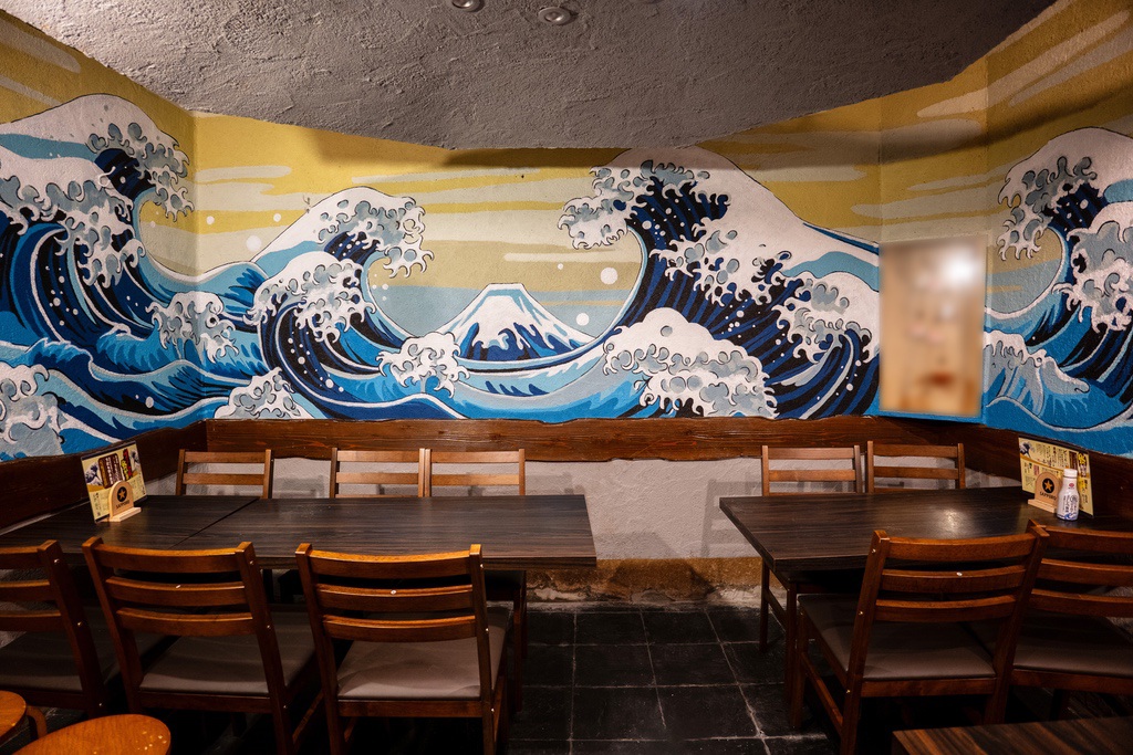 池袋 居酒屋「海の司」店内壁画制作