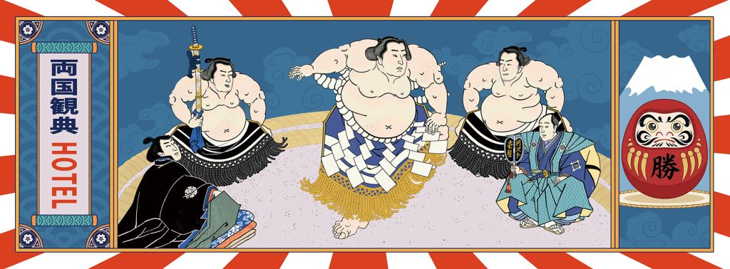 両国観典ホテル 相撲テーマ壁画制作